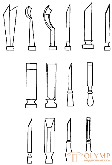 Инструмент и приспособления для обработки лозы и плетения