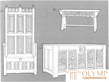   The main periods in the history of the development of furniture 