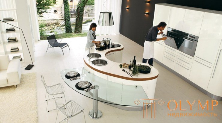   Kitchen with an island - especially planning and design 