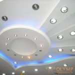 Монтаж многоуровневого потолка из гипсокартона с подсветкой