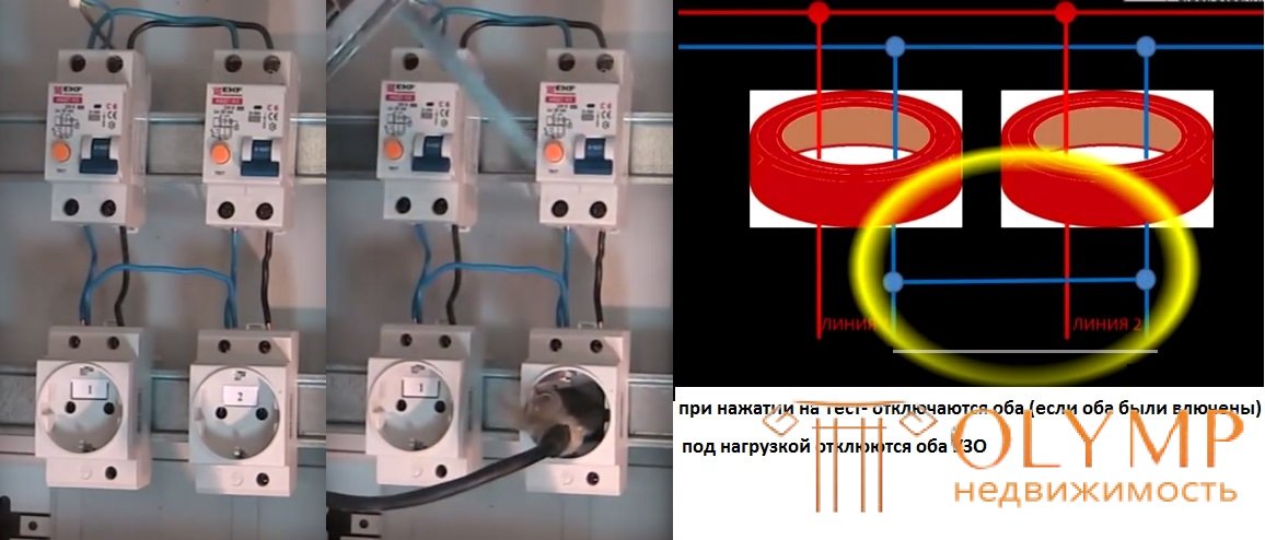   Errors in the installation of electrical wiring and RCD 