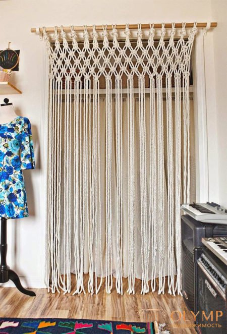 Веревочные шторы — особенности, виды текстиля, в каких комнатах его применяют