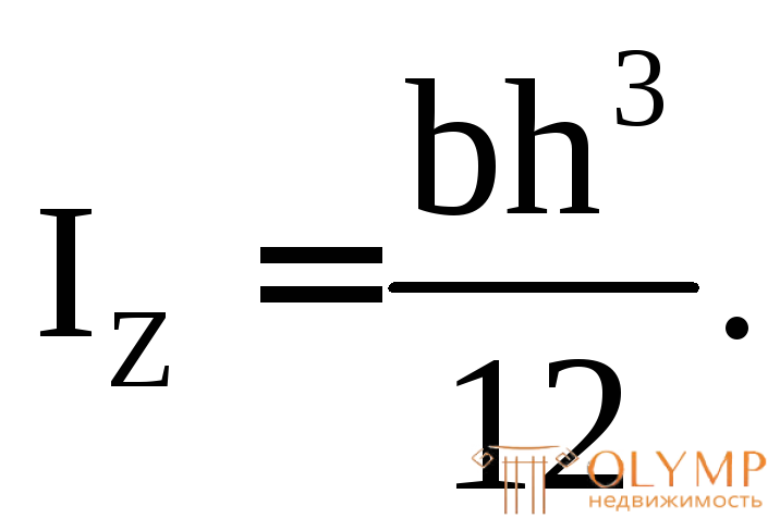 Моменты инерции простых сечений