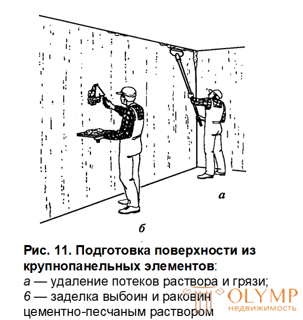 5. Подготовка поверхностей к оштукатуриванию (дере­вянных , каменных, металлических, бетонных)